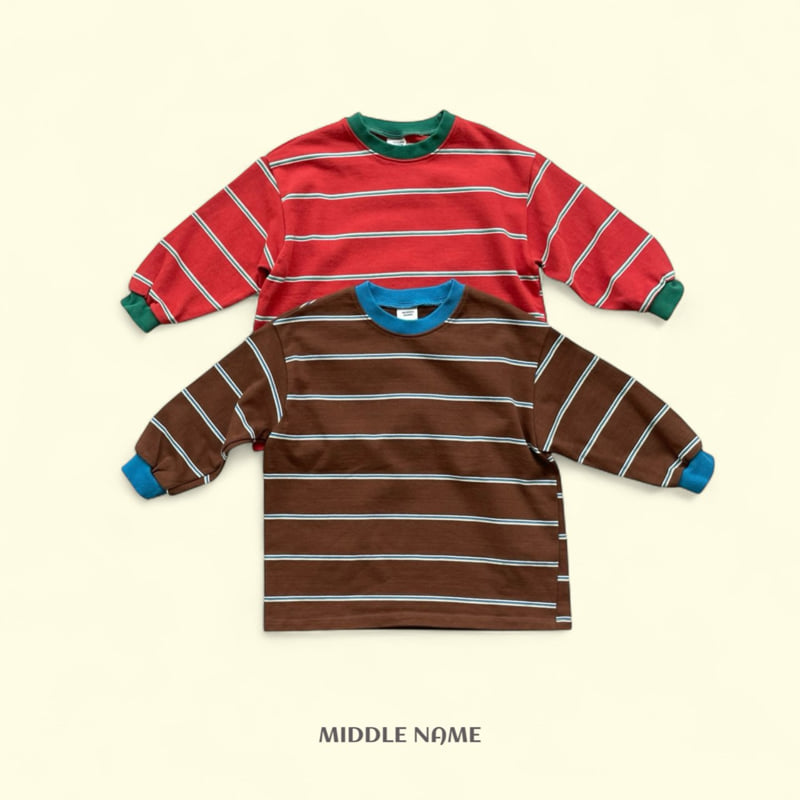 Middle Name - Korean Children Fashion - #childrensboutique - Autumn Stripe Tee