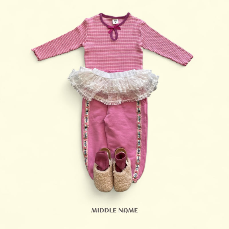 Middle Name - Korean Children Fashion - #designkidswear - Lace 2-Layer Skirt - 5