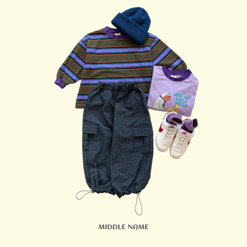 Middle Name - Korean Children Fashion - #designkidswear - Embossed Check Cargo Pants - 12