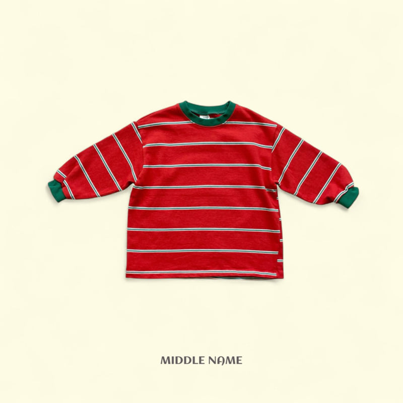 Middle Name - Korean Children Fashion - #discoveringself - Autumn Stripe Tee - 3