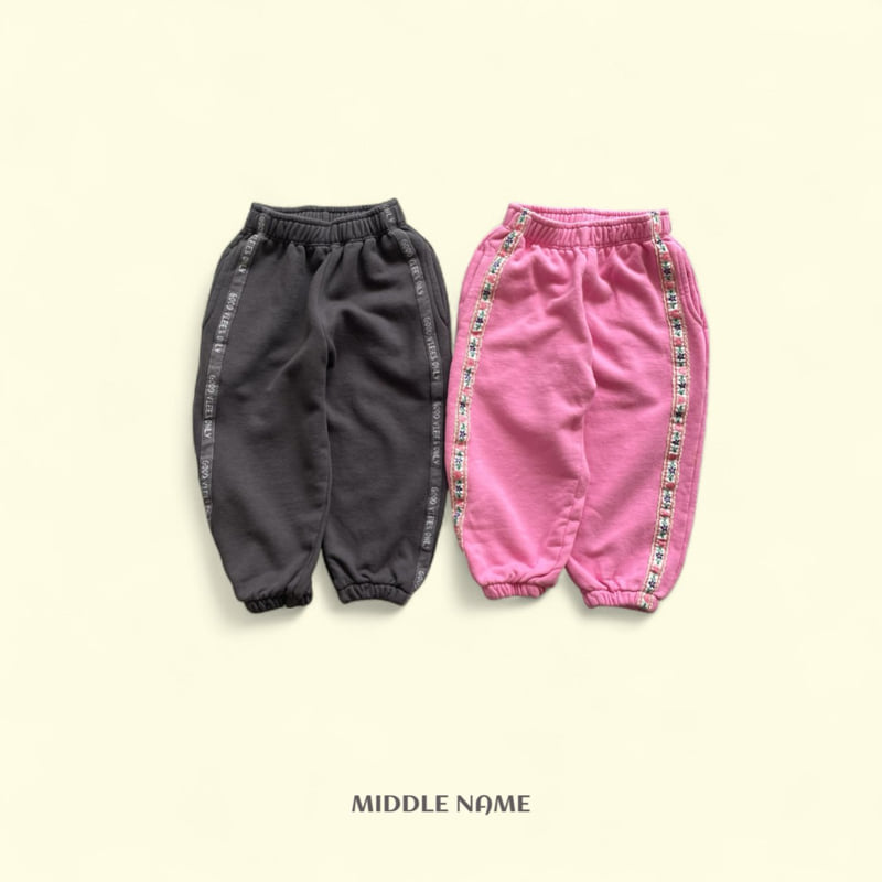 Middle Name - Korean Children Fashion - #fashionkids - Tape Jogger Pants
