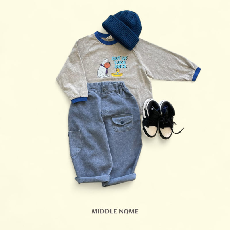Middle Name - Korean Children Fashion - #kidsshorts - Colorblock Duck Long Tee - 12