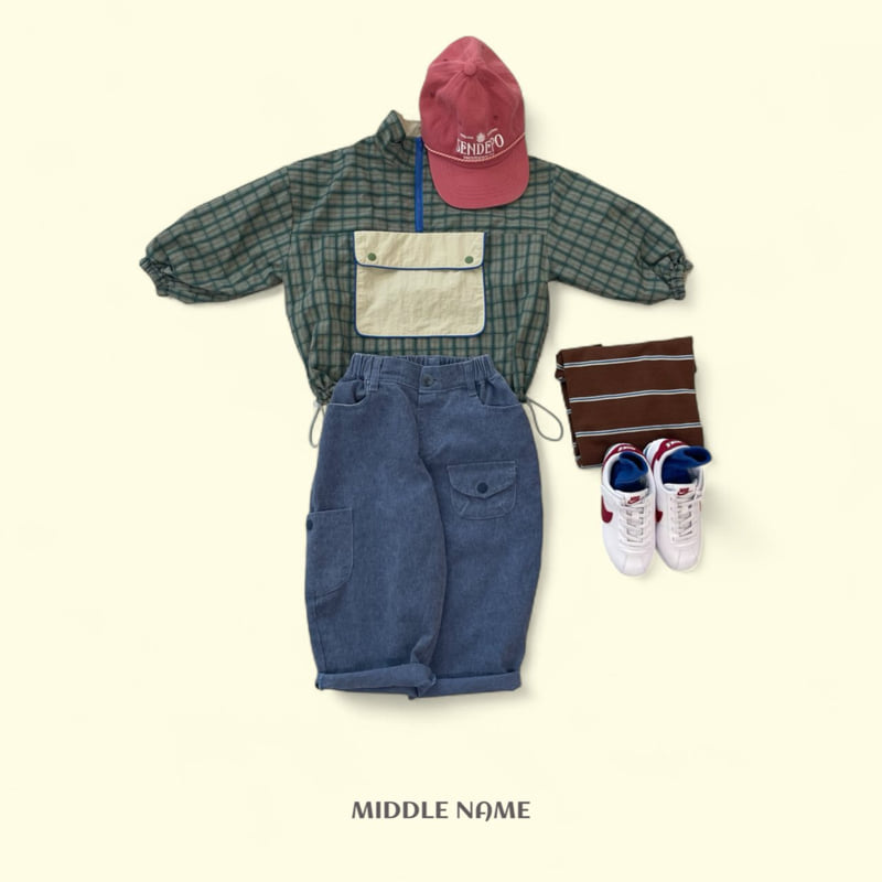 Middle Name - Korean Children Fashion - #kidsshorts - Check Windbreaker Anorak - 9