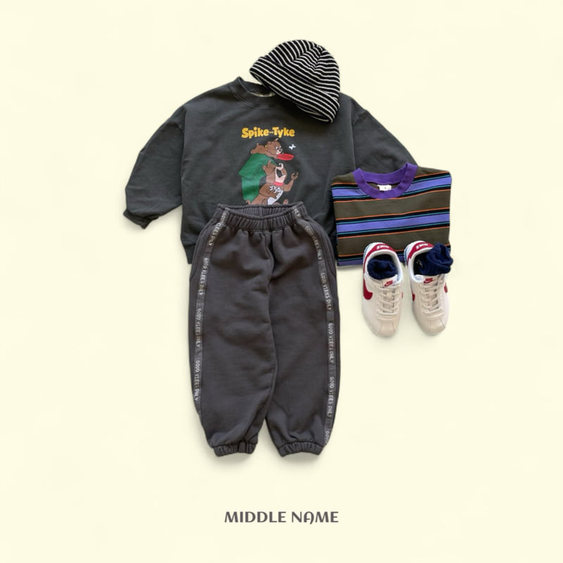 Middle Name - Korean Children Fashion - #kidsshorts - Tape Jogger Pants - 2