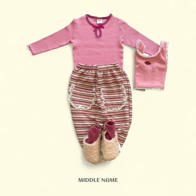 Middle Name - Korean Children Fashion - #kidzfashiontrend - Ribbon Stripe Tee - 9