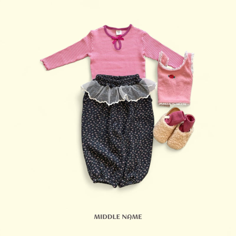 Middle Name - Korean Children Fashion - #kidzfashiontrend - Ruffle Waffle Flower Pants - 5
