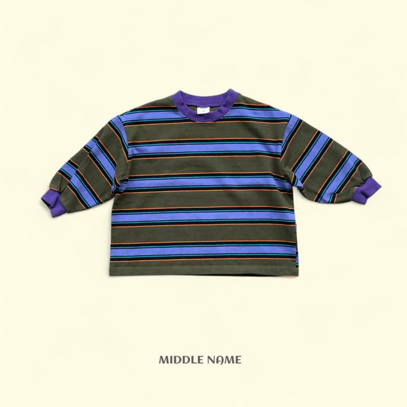 Middle Name - Korean Children Fashion - #kidzfashiontrend - 88 Stripe Long Tee - 2