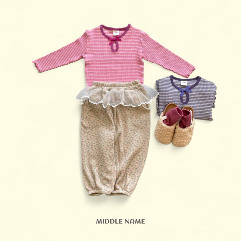 Middle Name - Korean Children Fashion - #littlefashionista - Ribbon Stripe Tee - 11