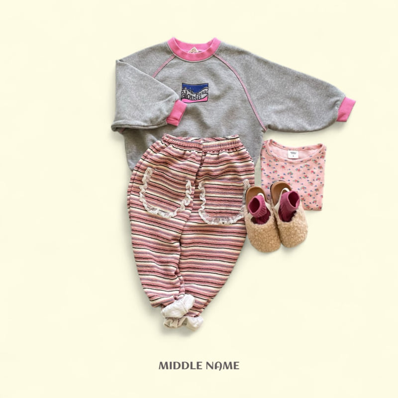 Middle Name - Korean Children Fashion - #littlefashionista - Stripe Lace Pants - 12