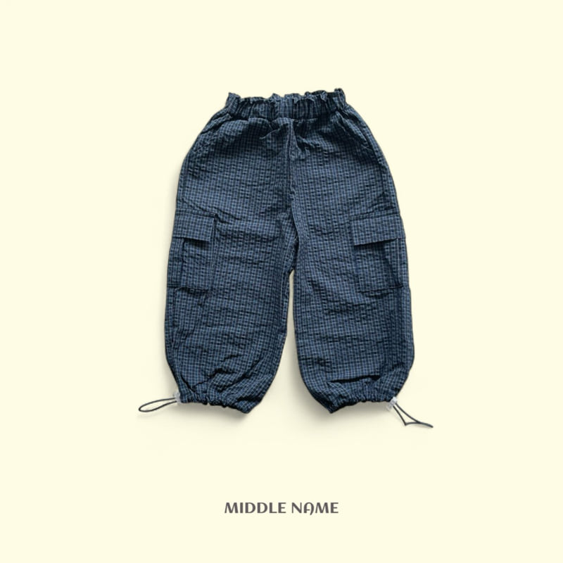 Middle Name - Korean Children Fashion - #littlefashionista - Embossed Check Cargo Pants - 3