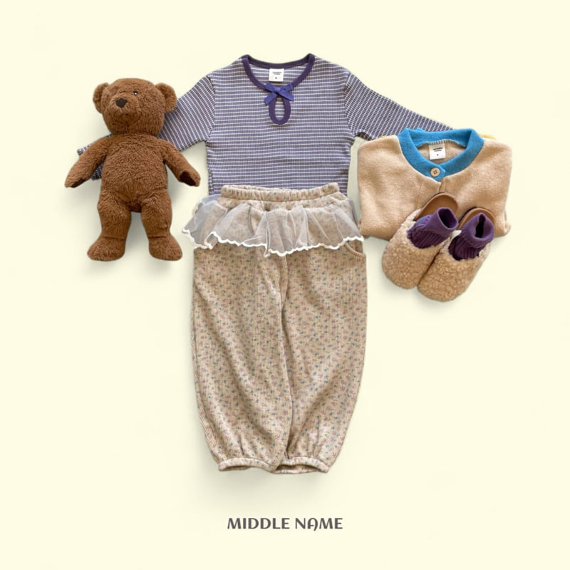 Middle Name - Korean Children Fashion - #magicofchildhood - Ruffle Waffle Flower Pants - 8