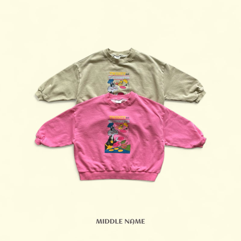 Middle Name - Korean Children Fashion - #magicofchildhood - Pig Tweet Sweatshirt