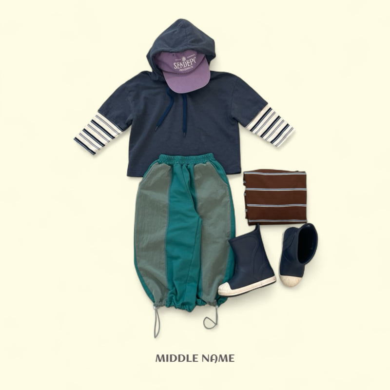 Middle Name - Korean Children Fashion - #minifashionista - Colorblock Hoodie - 12