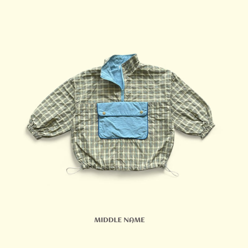 Middle Name - Korean Children Fashion - #prettylittlegirls - Check Windbreaker Anorak - 2