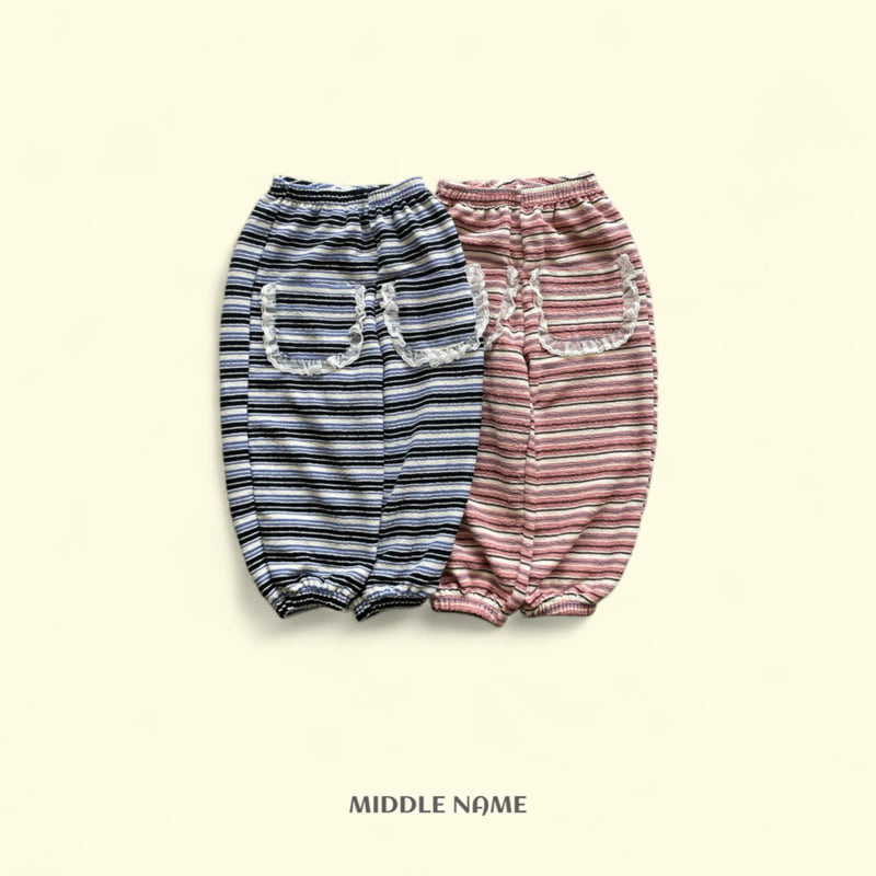 Middle Name - Korean Children Fashion - #prettylittlegirls - Stripe Lace Pants