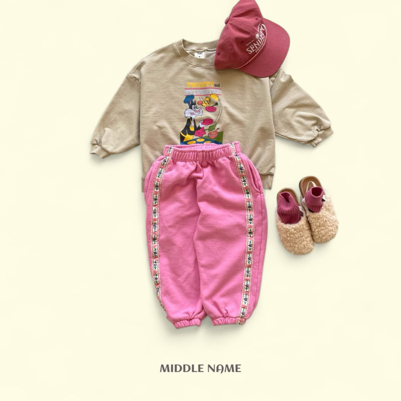 Middle Name - Korean Children Fashion - #prettylittlegirls - Tape Jogger Pants - 9
