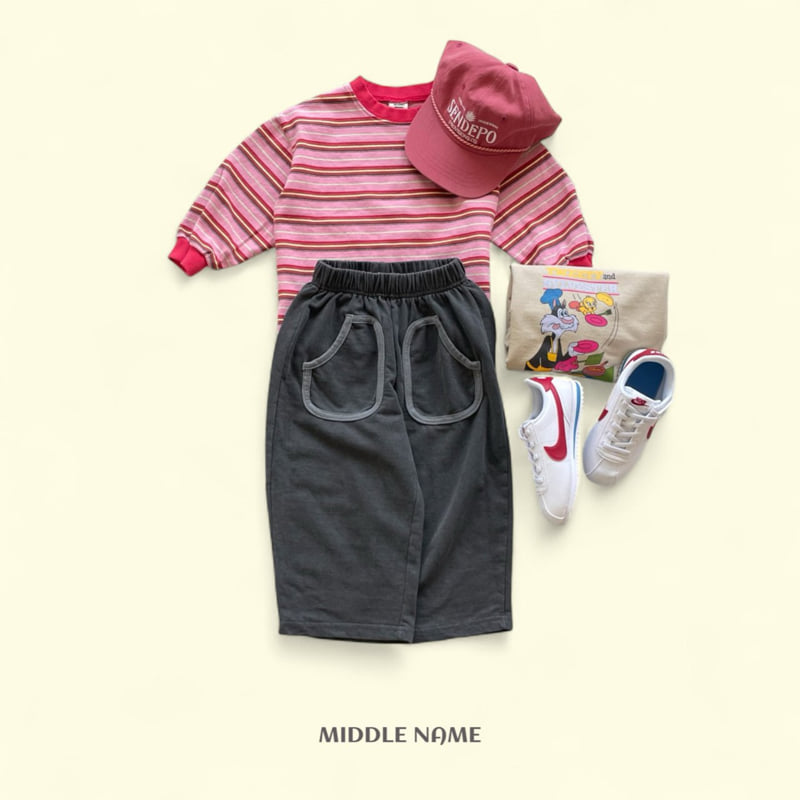 Middle Name - Korean Children Fashion - #stylishchildhood - 88 Stripe Long Tee - 10