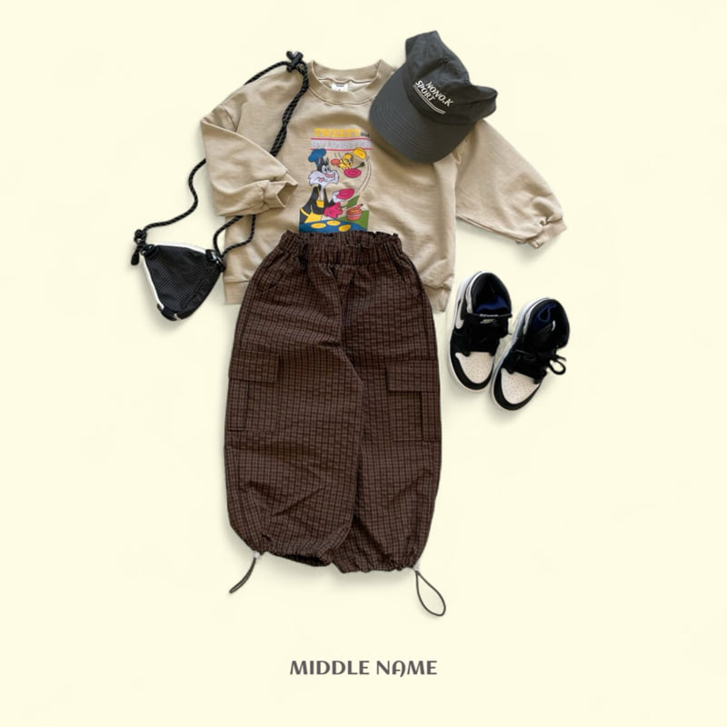 Middle Name - Korean Children Fashion - #stylishchildhood - Embossed Check Cargo Pants - 9