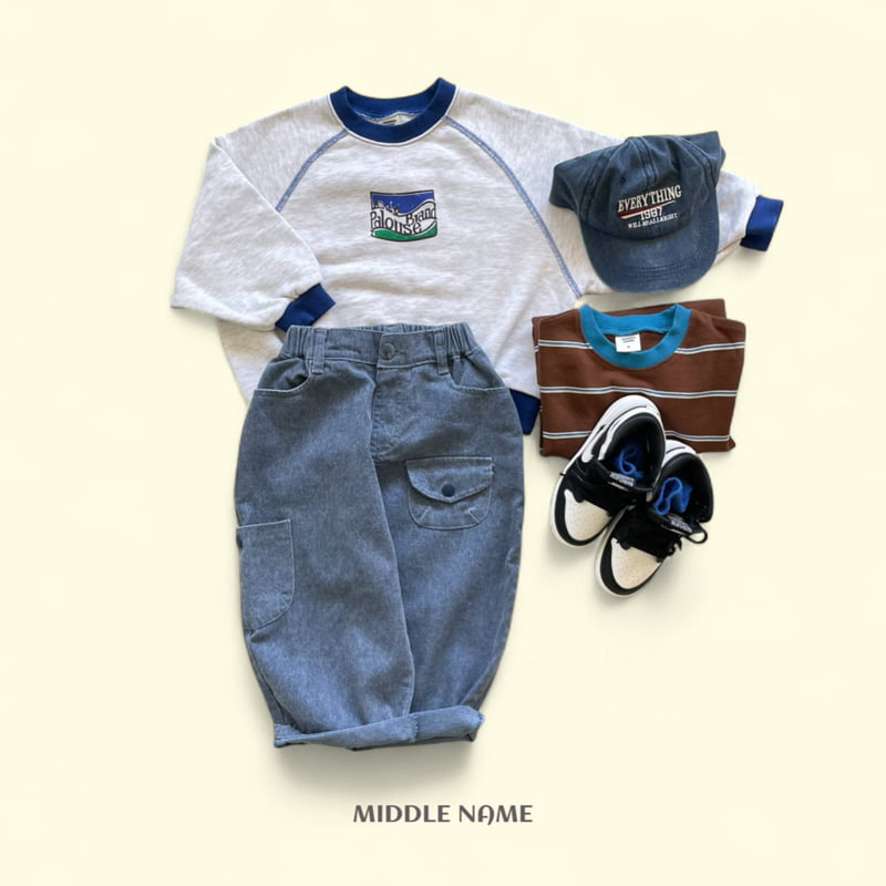 Middle Name - Korean Children Fashion - #todddlerfashion - Colorblock Raglan Sweatshirt - 12