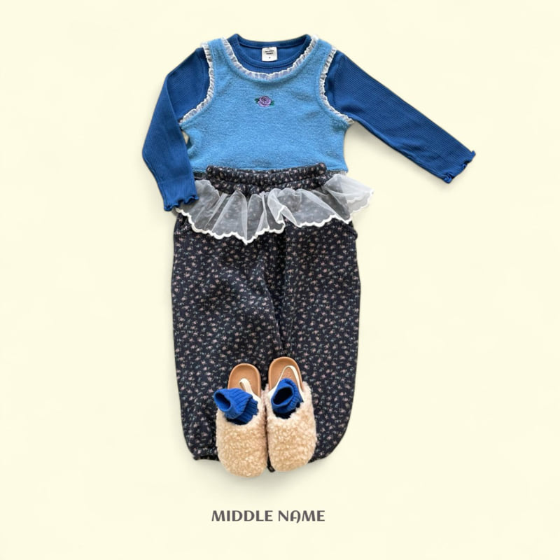 Middle Name - Korean Children Fashion - #todddlerfashion - Eyelet Basic Tee - 6