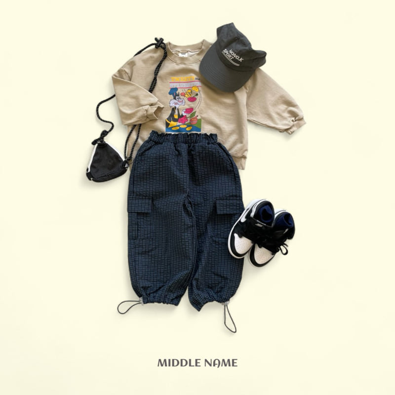 Middle Name - Korean Children Fashion - #toddlerclothing - Embossed Check Cargo Pants - 8