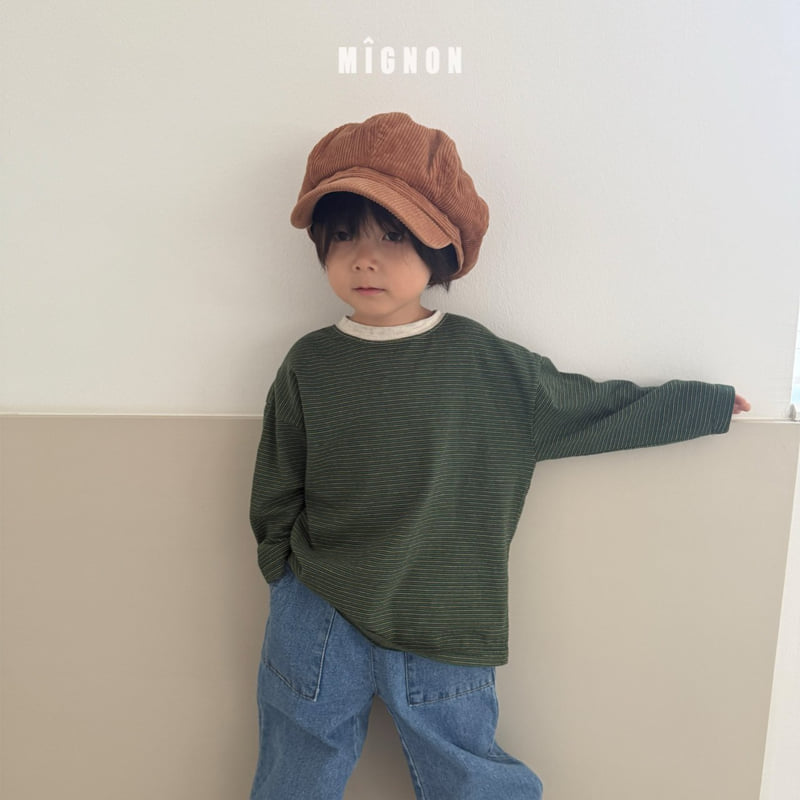 Mignon - Korean Children Fashion - #discoveringself - Autumn Stripe Tee - 10