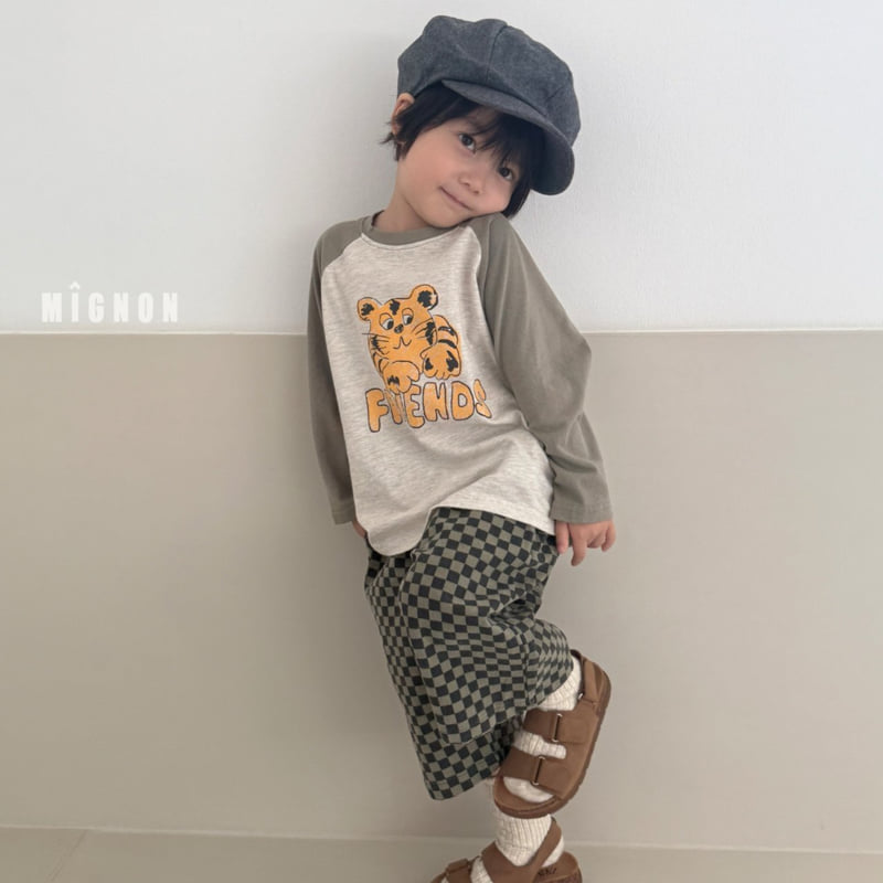 Mignon - Korean Children Fashion - #todddlerfashion - Tiger Raglan Tee - 12