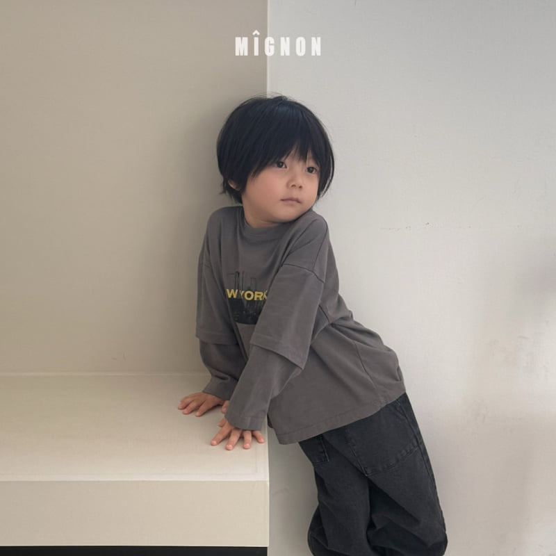 Mignon - Korean Children Fashion - #toddlerclothing - New York Layered Tee - 12