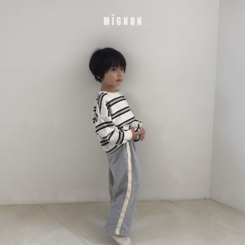 Mignon - Korean Children Fashion - #toddlerclothing - Line Jogger Pants - 9