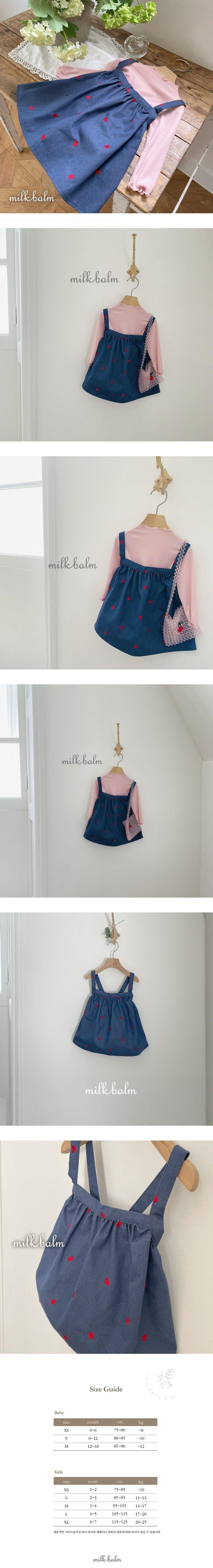 Milk Balm - Korean Baby Fashion - #babyclothing - Heart Suspender Skirt