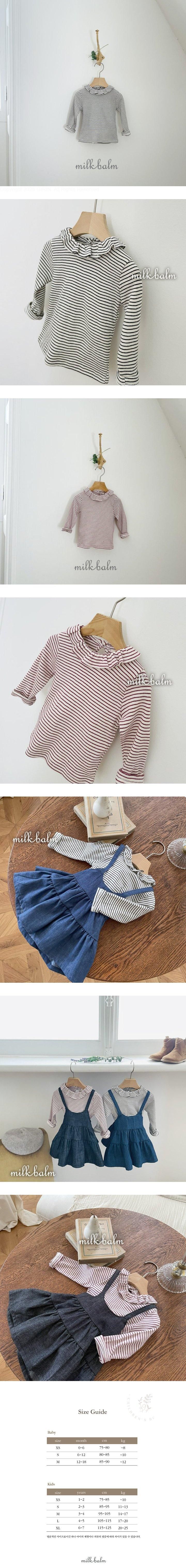 Milk Balm - Korean Baby Fashion - #onlinebabyboutique - Frill Collar Tee