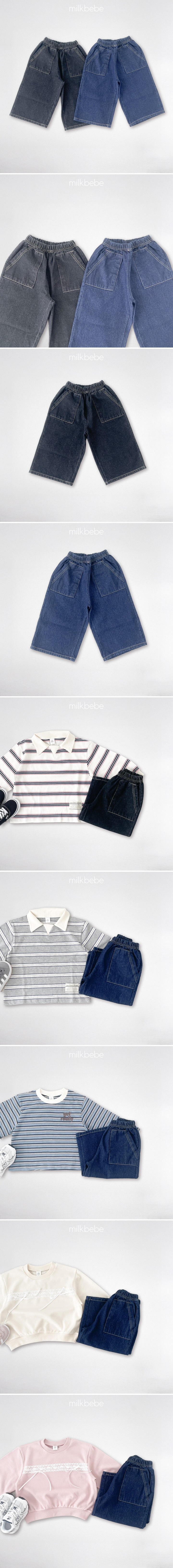 Milk Bebe - Korean Baby Fashion - #onlinebabyshop - Goody Denim Pants - 2