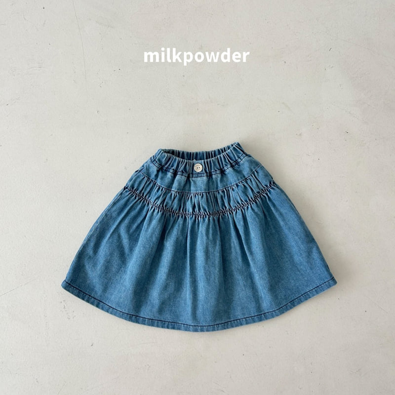 Milk Powder - Korean Children Fashion - #Kfashion4kids - Sand Denim Skirt