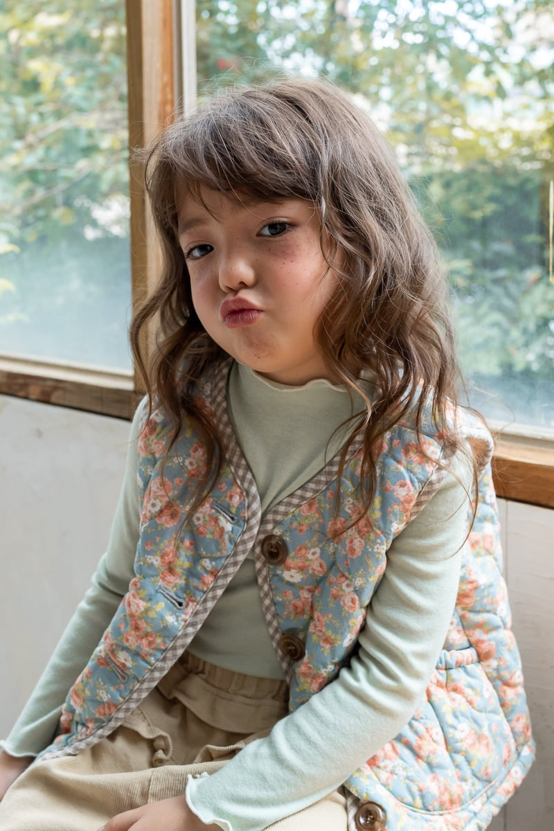 Milk Powder - Korean Children Fashion - #childofig - Peach Padded Vest - 2