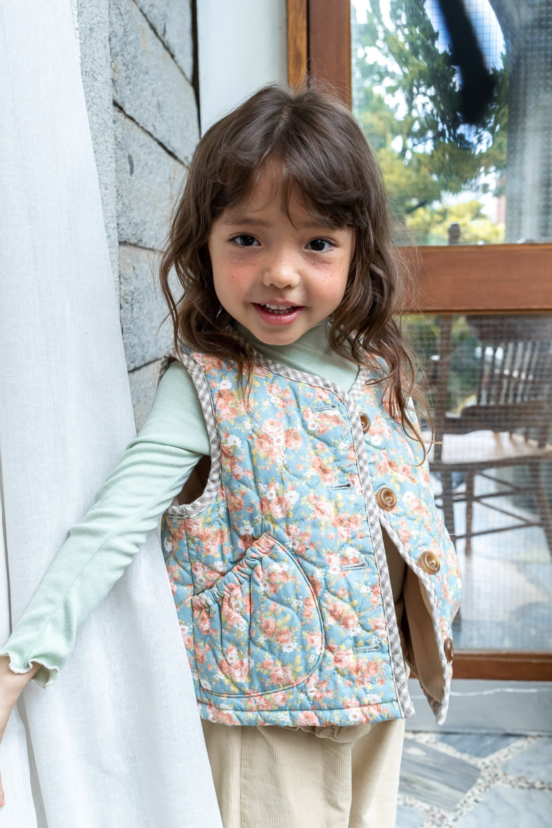 Milk Powder - Korean Children Fashion - #childrensboutique - Peach Padded Vest - 3