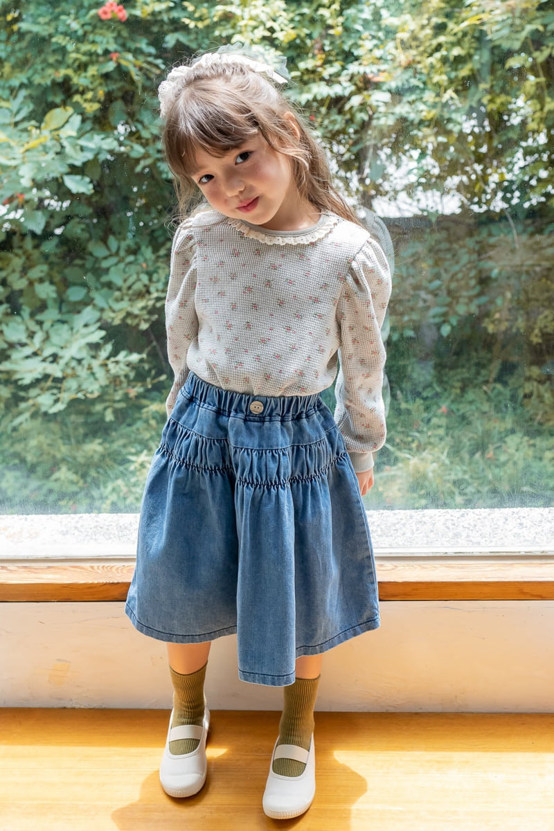 Milk Powder - Korean Children Fashion - #childrensboutique - Sand Denim Skirt - 8