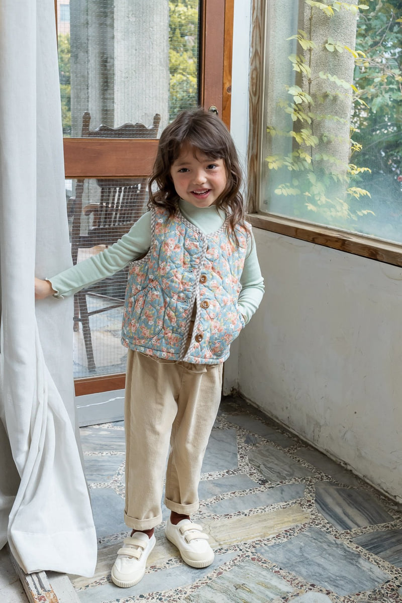 Milk Powder - Korean Children Fashion - #childrensboutique - Peach Padded Vest - 4