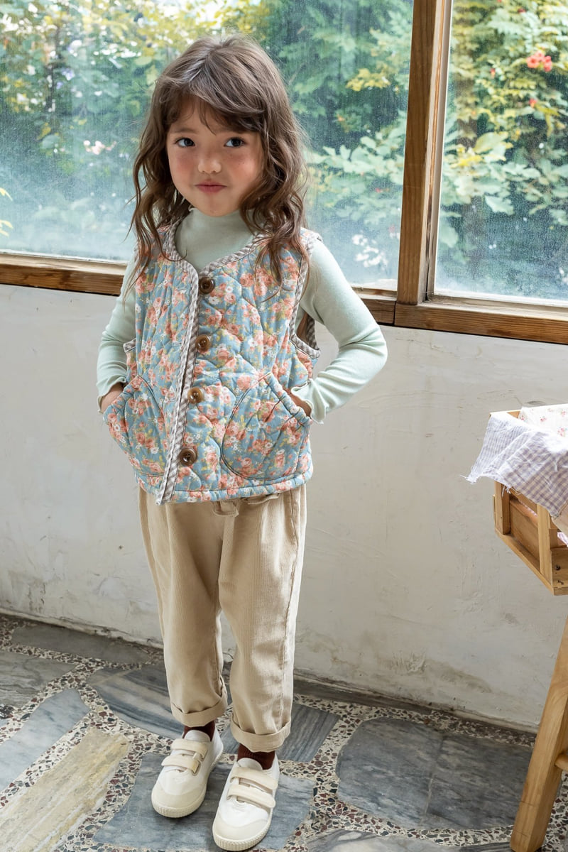 Milk Powder - Korean Children Fashion - #discoveringself - Peach Padded Vest - 5