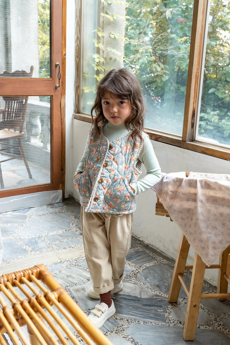 Milk Powder - Korean Children Fashion - #fashionkids - Peach Padded Vest - 6