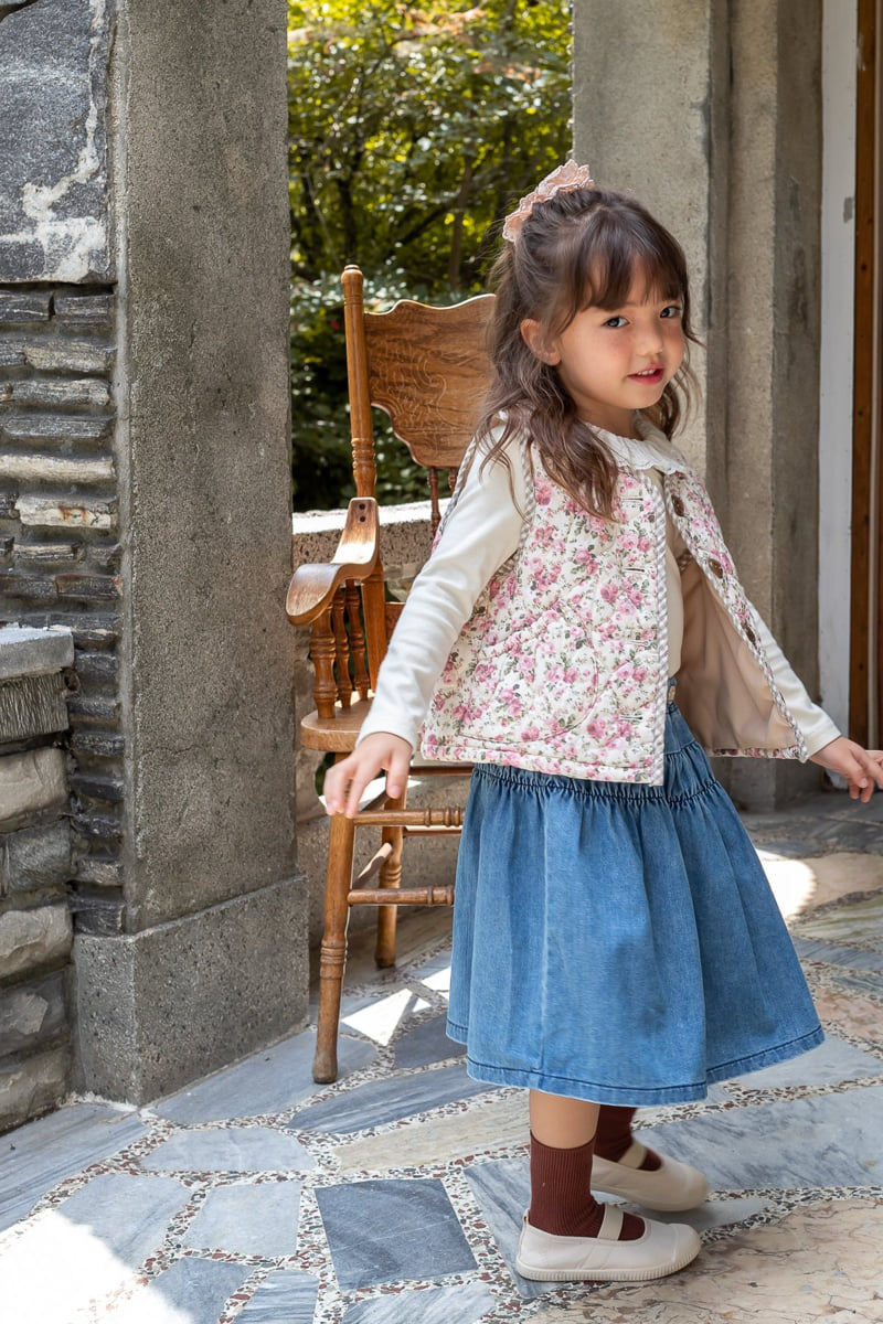 Milk Powder - Korean Children Fashion - #fashionkids - Sand Denim Skirt - 11