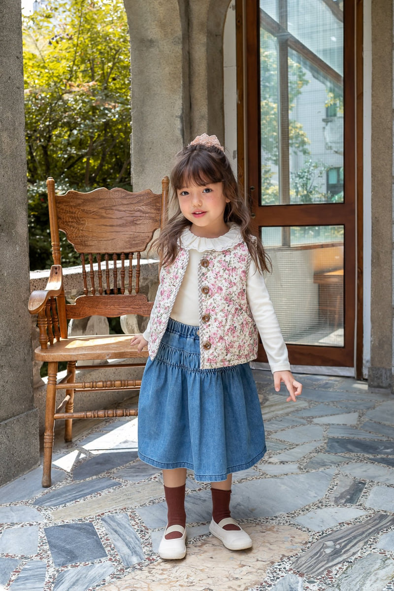 Milk Powder - Korean Children Fashion - #kidsshorts - Sand Denim Skirt - 12