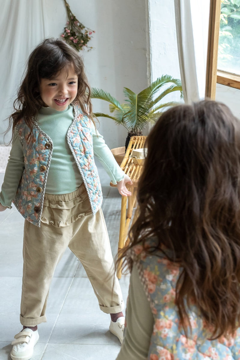 Milk Powder - Korean Children Fashion - #kidzfashiontrend - Peach Padded Vest - 9