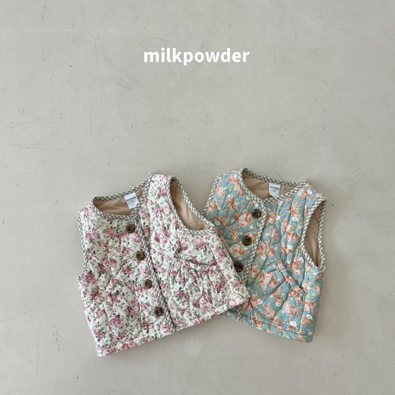 Milk Powder - Korean Children Fashion - #stylishchildhood - Peach Padded Vest
