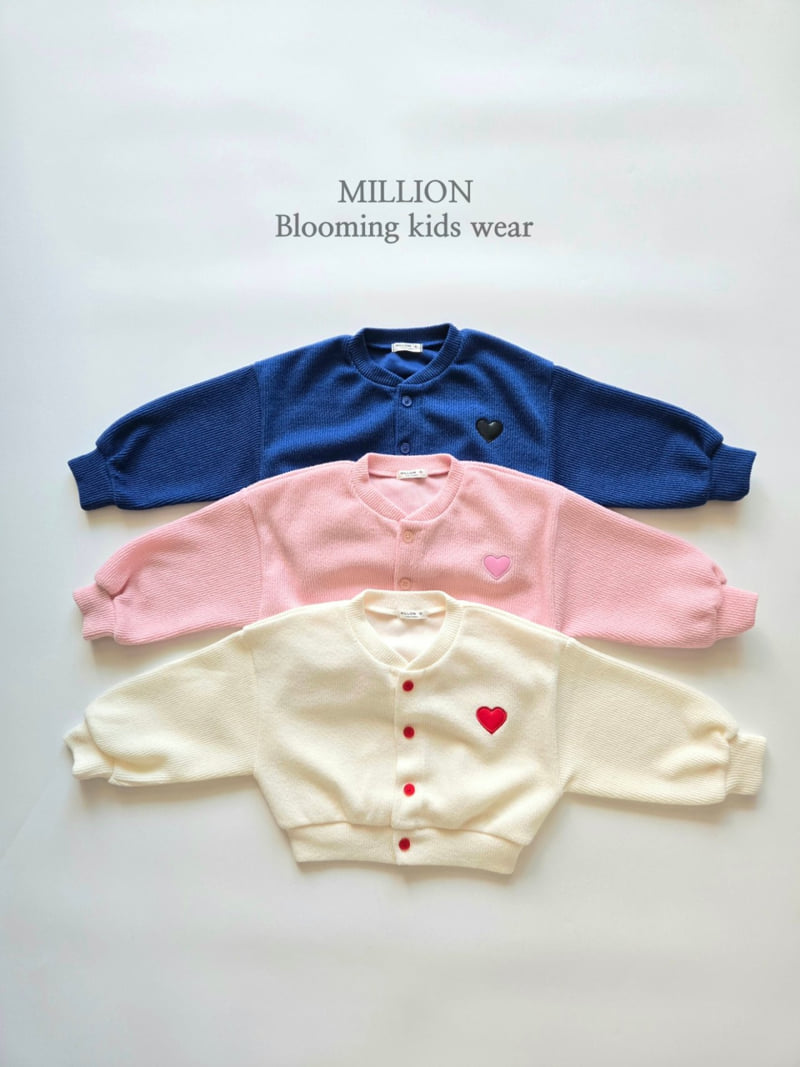 Million Dollar Baby - Korean Children Fashion - #fashionkids - Heart Pop Cardigan