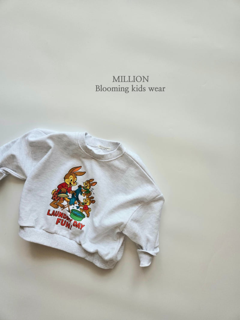Million Dollar Baby - Korean Children Fashion - #kidsshorts - Rabbit Sweatshirt - 3