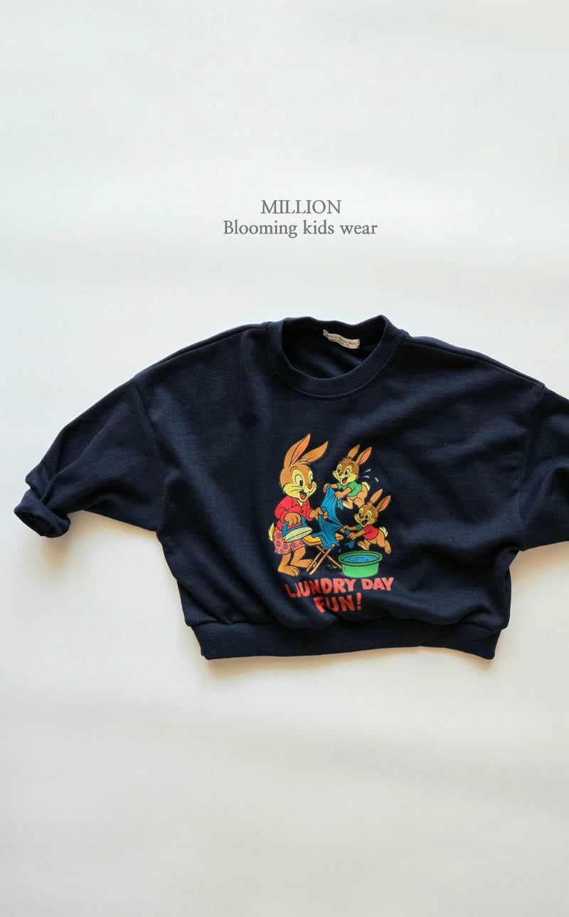 Million Dollar Baby - Korean Children Fashion - #kidsshorts - Rabbit Sweatshirt - 4