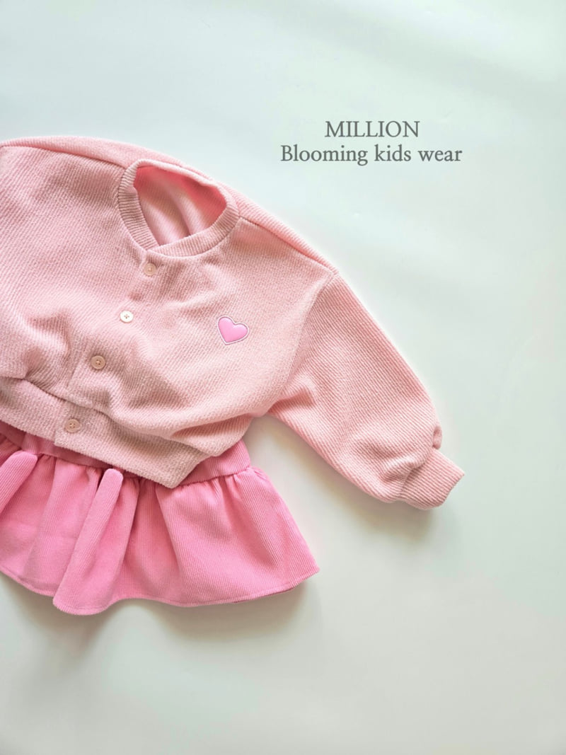 Million Dollar Baby - Korean Children Fashion - #kidsstore - Heart Pop Cardigan - 4