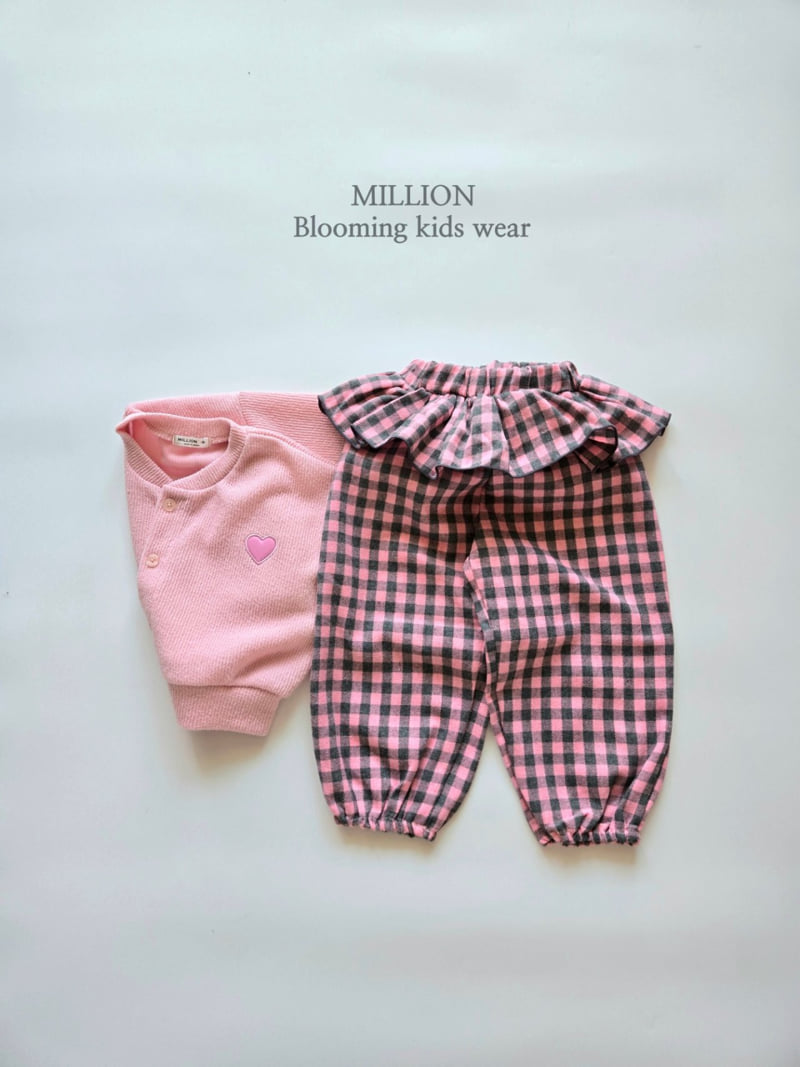 Million Dollar Baby - Korean Children Fashion - #littlefashionista - Check Pong Frill Pants - 8