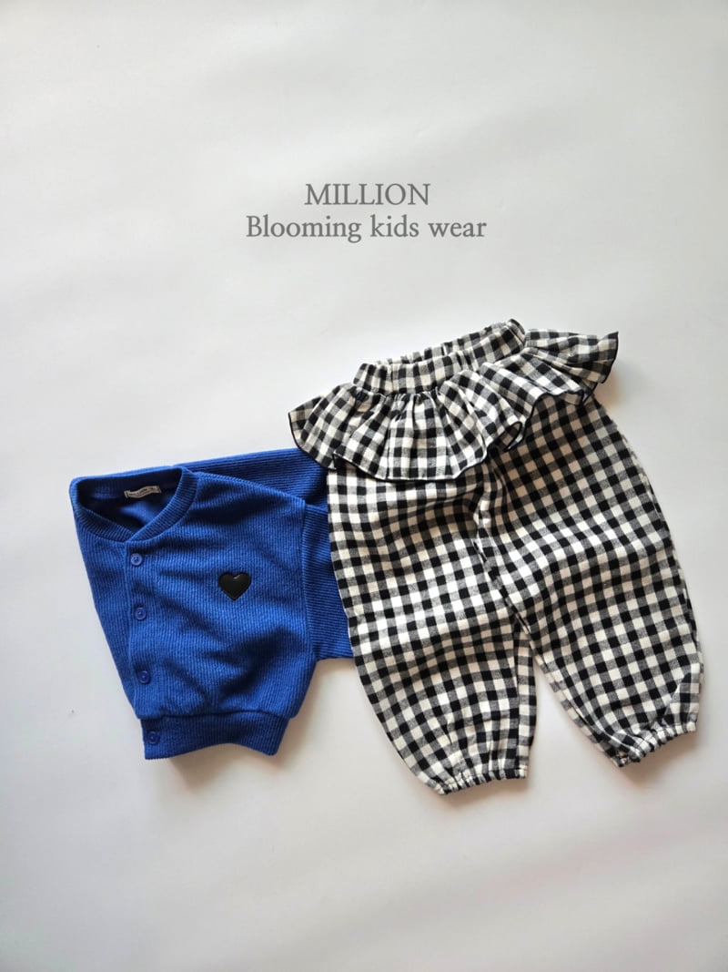 Million Dollar Baby - Korean Children Fashion - #magicofchildhood - Check Pong Frill Pants - 9