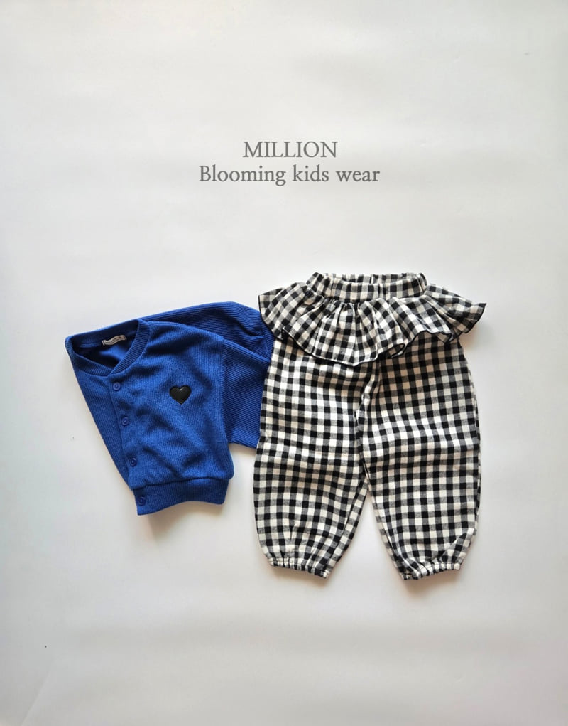 Million Dollar Baby - Korean Children Fashion - #minifashionista - Check Pong Frill Pants - 10